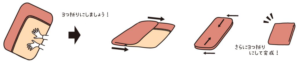 羽毛ふとんの丸八真綿 ボックスシーツのたたみ方の画像06