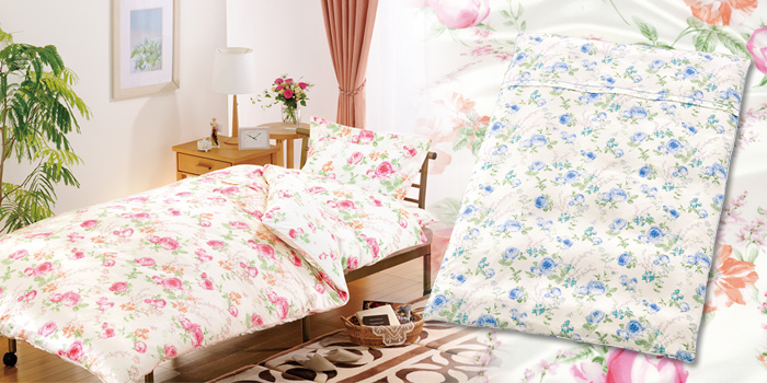 羽毛ふとんの丸八真綿 スィートローズ羽毛掛けふとんの画像