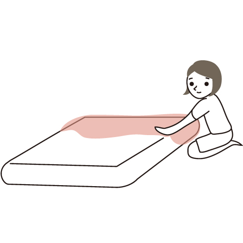 羽毛ふとんの丸八真綿 ボックスシーツの綺麗な掛け方のイメージ01